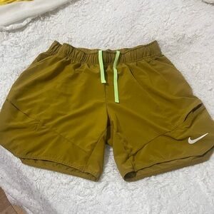 Nike Mustard Yellow Dri-FIT Shorts